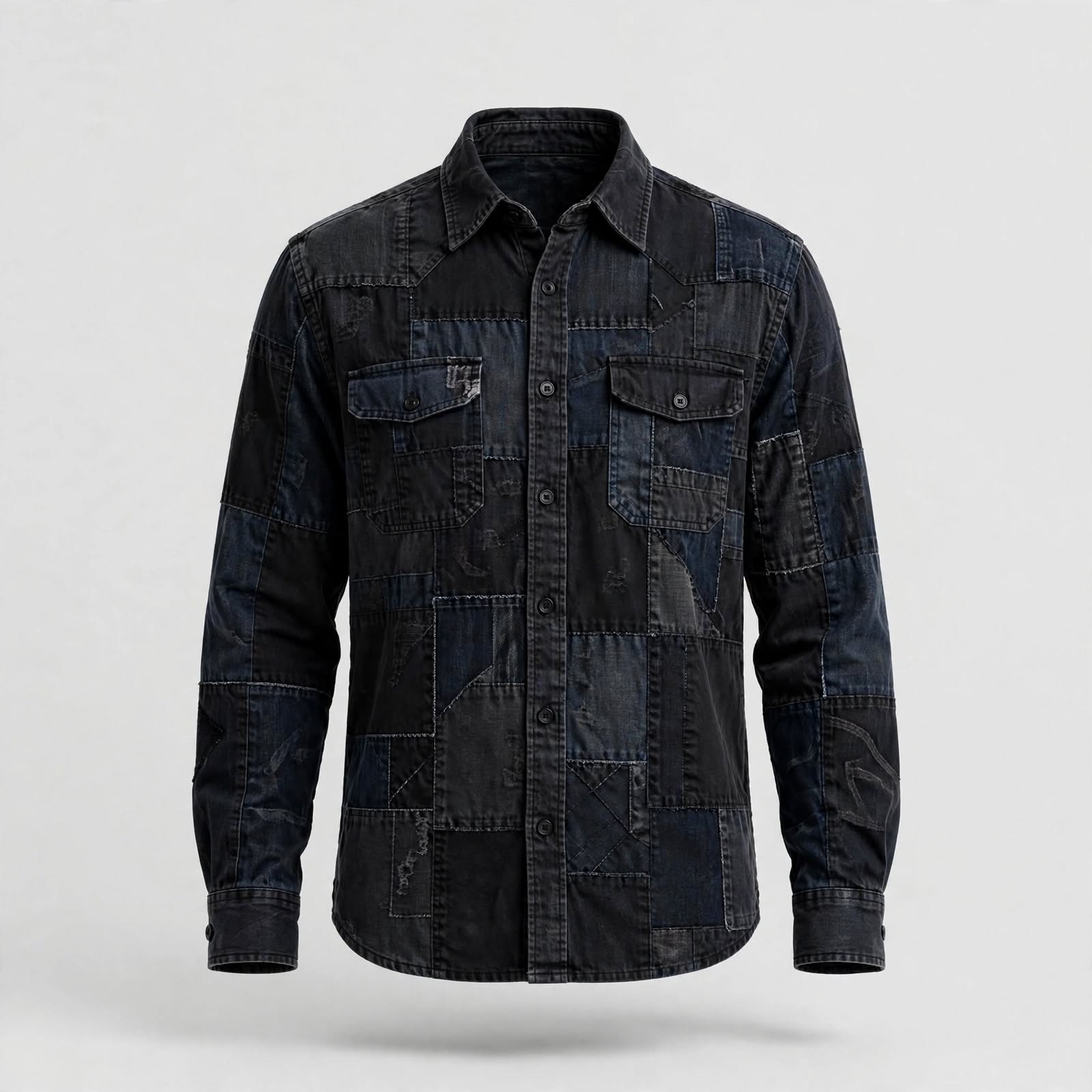 Patchwork Denim Shirt